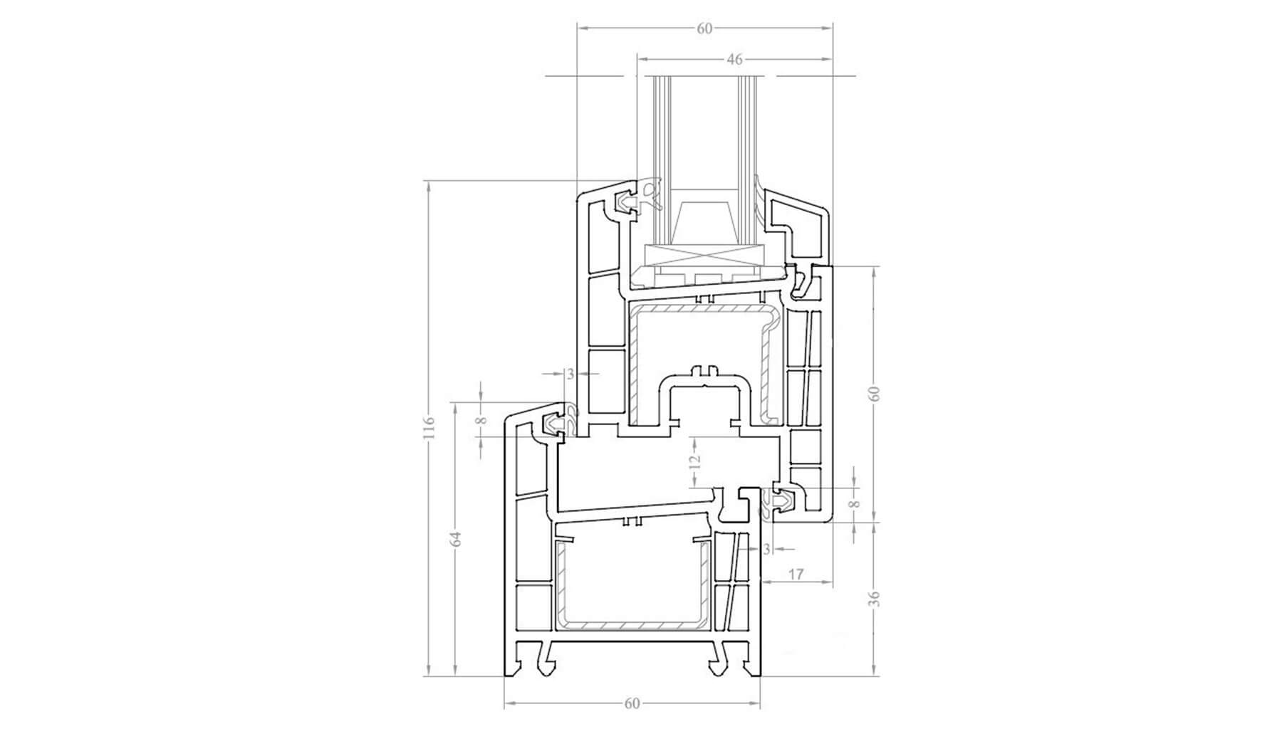 Оконный ПВХ профиль BRUSBOX 60-4 - фото №2 Оконный ПВХ профиль BRUSBOX 60-4 - фото №2